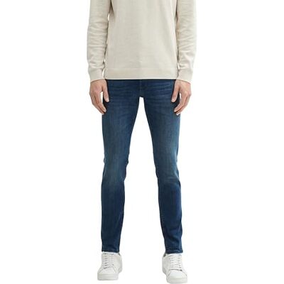 TOM TAILOR Herr Troy Slim Fit Jeans med stretch, 10281 – Mellanstenen tvätt denim, 34W / 34L TOM TAILOR Herr Troy Slim Fit Jeans med stretch, 10281 – Mellanstenen tvätt denim, 34W / 34L