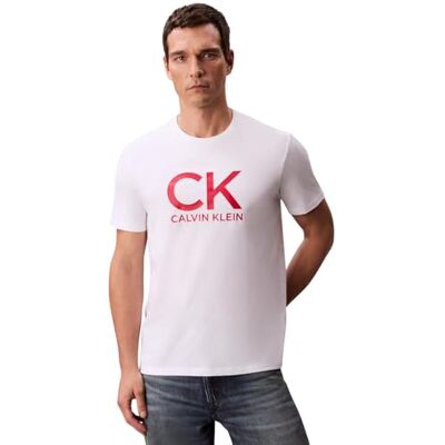 jeans herr SS 30S EU CK Calvin grafisk TEE LV04RD819G grafiska t-shirts, vit (lysande vit), M, Vit (lysande vit), M jeans herr SS 30S EU CK Calvin grafisk TEE LV04RD819G grafiska t-shirts, vit (lysande vit), M, Vit (lysande vit), M