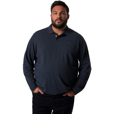 Men Plus Män Plus herr stora storlekar överdimensionerade herrkläder L-8XL herr + pikétröja, magpassform, basic, piké, långärmad, upp till 10 XL 836274, Marinblå, XL Men Plus Män Plus herr stora storlekar överdimensionerade herrkläder L-8XL herr + pikétröja, magpassform, basic, piké, långärmad, upp till 10 XL 836274, Marinblå, XL