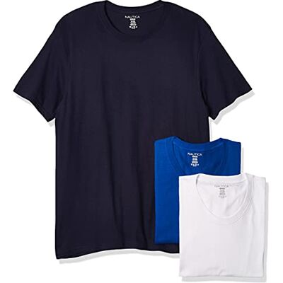 Nautica Herr-t-shirt bomull rund hals, 3-pack, M Nautica Herr-t-shirt bomull rund hals, 3-pack, M