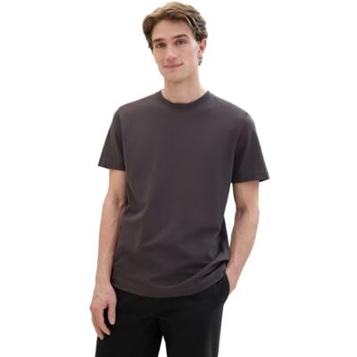 TOM TAILOR T-shirt för män, 10899 Tarmacgrå, S TOM TAILOR T-shirt för män, 10899 Tarmacgrå, S