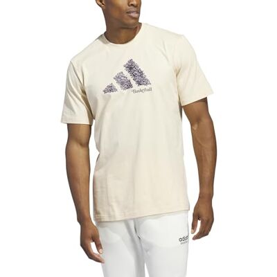 adidas För Män Court Therapy Graphic Tee, crystal sand, M adidas För Män Court Therapy Graphic Tee, crystal sand, M