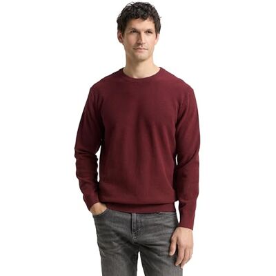 TOM TAILOR herrtröja, 39101 – Bordeaux melerad, XXL TOM TAILOR herrtröja, 39101 – Bordeaux melerad, XXL