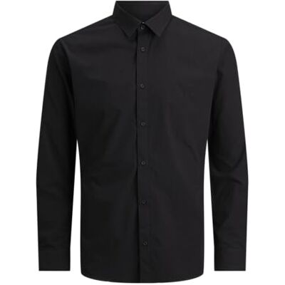 JACK & JONES Jjjoe skjorta Ls enkel skjorta, svart, M JACK & JONES Jjjoe skjorta Ls enkel skjorta, svart, M