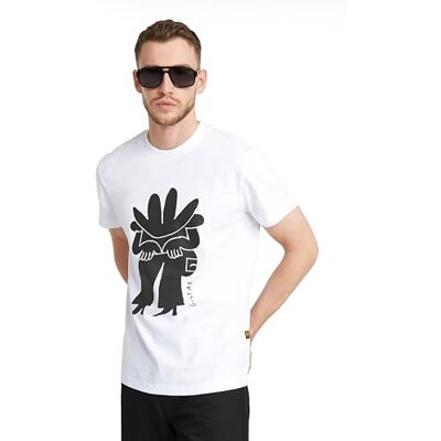 G-STAR RAW Herrstövlar illustration R T T-shirt, Vit vit D25687 C336 110, XL G-STAR RAW Herrstövlar illustration R T T-shirt, Vit vit D25687 C336 110, XL
