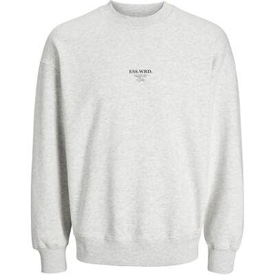 JACK & JONES JACK&JONES JJEURBAN Edge Studio Sweat Crew NOOS, Vit melange, XS JACK & JONES JACK&JONES JJEURBAN Edge Studio Sweat Crew NOOS, Vit melange, XS