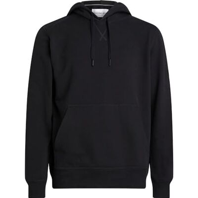 Calvin Jeans herr Pullover huvtröja Badge Hoodie J30j323430, Svart (Ck Black), S Calvin Jeans herr Pullover huvtröja Badge Hoodie J30j323430, Svart (Ck Black), S