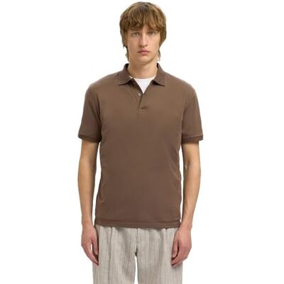 SELECTED HOMME Slhfave Button Ss Polo Noos, Morel, S SELECTED HOMME Slhfave Button Ss Polo Noos, Morel, S
