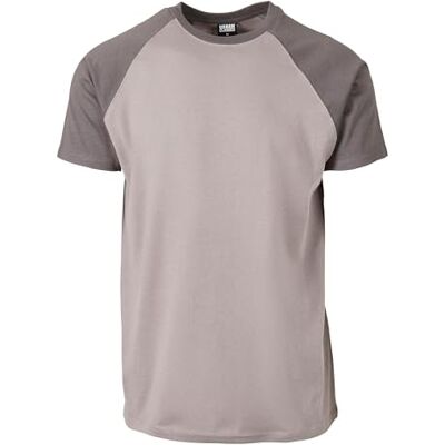 Urban Classics T-shirt för män med raglan kontrast, Asphal/mörk skugga, L Urban Classics T-shirt för män med raglan kontrast, Asphal/mörk skugga, L