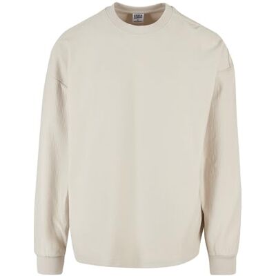 Urban Classics Herrsweatshirt, Rib Terry Boxy Crew, tröja för män i överdimensionerat utseende, finns i 2 färger, storlekar S–5XL, Mjuk havsgräs, 4XL Urban Classics Herrsweatshirt, Rib Terry Boxy Crew, tröja för män i överdimensionerat utseende, finns i 2 färger, storlekar S–5XL, Mjuk havsgräs, 4XL