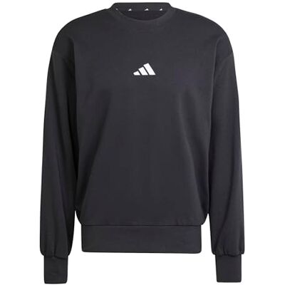 adidas Mezczyzni ESSENTIALS FEELCOZY FRENCH TERRY SWEATSHIRT, black/white, M adidas Mezczyzni ESSENTIALS FEELCOZY FRENCH TERRY SWEATSHIRT, black/white, M