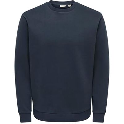 Only & Sons Onsceres Crew Neck Noos sweatshirt, mörk marinblå, XXL Only & Sons Onsceres Crew Neck Noos sweatshirt, mörk marinblå, XXL