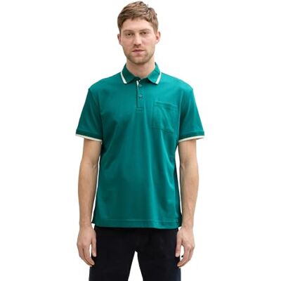 TOM TAILOR pikétröja för män, 11037 – Mörkflaska grön, L TOM TAILOR pikétröja för män, 11037 – Mörkflaska grön, L