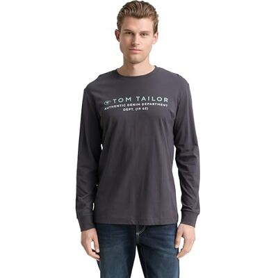 TOM TAILOR herr 1047769 långärmad t-shirt, 10899-Tarmac grå, L, 10899 – asfaltsgrå, L TOM TAILOR herr 1047769 långärmad t-shirt, 10899-Tarmac grå, L, 10899 – asfaltsgrå, L