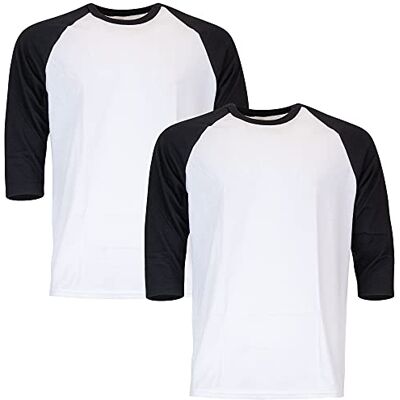 Gildan T-shirt för män (förpackning med 2), Vit/svart, XL Gildan T-shirt för män (förpackning med 2), Vit/svart, XL