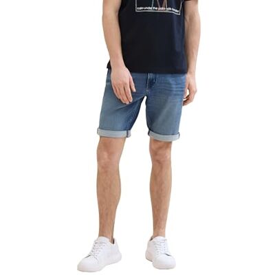 TOM TAILOR Bermudajeans shorts för män, 10281 – Mellanstenen tvätt denim, 30 TOM TAILOR Bermudajeans shorts för män, 10281 – Mellanstenen tvätt denim, 30
