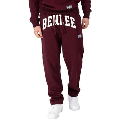 BENLEE Joggingbyxor för män, normal passform, Atkins, Oxblood/vit, XXL BENLEE Joggingbyxor för män, normal passform, Atkins, Oxblood/vit, XXL
