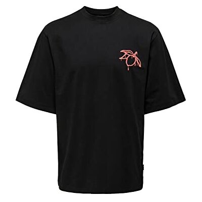 Only & Sons T-shirt för män, svart, S Only & Sons T-shirt för män, svart, S