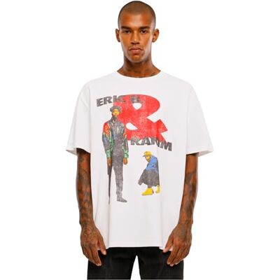 Upscale Herr T-Shirt Eric B & Rakim Sweat The Technique Oversize Tee T-shirt med tryck, överdimensionerad passform, bomull, Vit, XXL Upscale Herr T-Shirt Eric B & Rakim Sweat The Technique Oversize Tee T-shirt med tryck, överdimensionerad passform, bomull, Vit, XXL