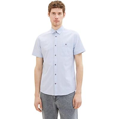 TOM TAILOR Herr 1038457 skjorta, 29597-Light Blue White Structure, M, 29597 – Ljusblå vit struktur, M TOM TAILOR Herr 1038457 skjorta, 29597-Light Blue White Structure, M, 29597 – Ljusblå vit struktur, M