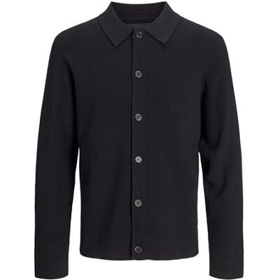 JACK & JONES herr Jprblamilano Spring Knit Button cardigan, svart, M JACK & JONES herr Jprblamilano Spring Knit Button cardigan, svart, M