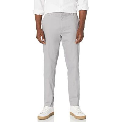 Amazon Essentials Herr Slim-Fit Skrynkelbeständig platt framsida, stretch Chino-byxa, grå, 42 B x 30 L Amazon Essentials Herr Slim-Fit Skrynkelbeständig platt framsida, stretch Chino-byxa, grå, 42 B x 30 L