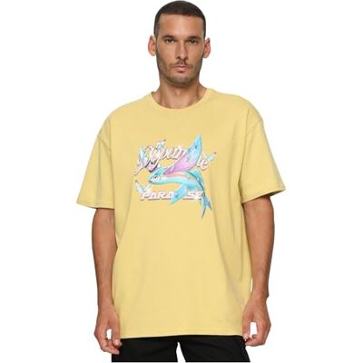 Tee Upscale unisex t-shirt Dopamine Paradise oversize te, grafisk t-shirt, överdimensionerad passform, bomull, palemoss, S Tee Upscale unisex t-shirt Dopamine Paradise oversize te, grafisk t-shirt, överdimensionerad passform, bomull, palemoss, S
