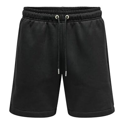 Only & Sons ONSDAWSON REG sweatshorts VD, jet svart, L Only & Sons ONSDAWSON REG sweatshorts VD, jet svart, L