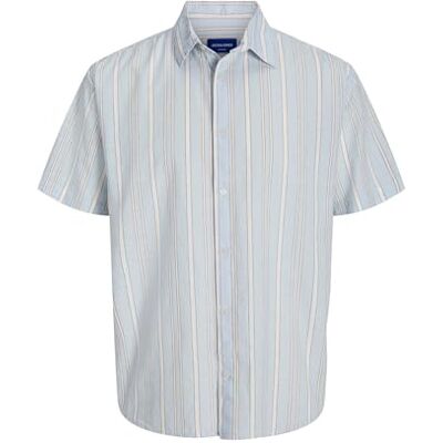 JACK & JONES Jorjoshua Canggu randig skjorta Ss Pls, Skyway, 4XL JACK & JONES Jorjoshua Canggu randig skjorta Ss Pls, Skyway, 4XL
