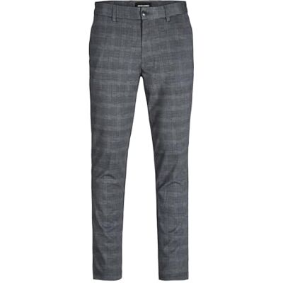 JACK & JONES Jpstmarco Jjcooper Structure Chino Sn Chinos, Rökt pärla/detalj: kontrollera, 32W x 32L JACK & JONES Jpstmarco Jjcooper Structure Chino Sn Chinos, Rökt pärla/detalj: kontrollera, 32W x 32L