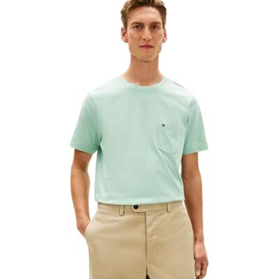 Tommy Hilfiger Herr Essential Solid Pocket Tee Mw0Mw37283, Grön, S Tommy Hilfiger Herr Essential Solid Pocket Tee Mw0Mw37283, Grön, S