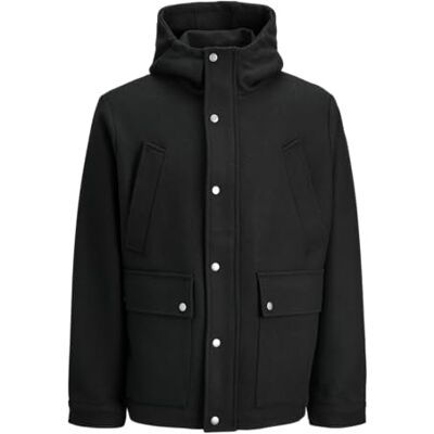 JACK & JONES herr Jprblajess ull blandning Parka, svart, x_s, svart, XS JACK & JONES herr Jprblajess ull blandning Parka, svart, x_s, svart, XS