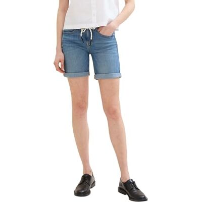 TOM TAILOR Bermudajeans shorts för kvinnor, 10151 Ljussten ljus blå denim, 27 TOM TAILOR Bermudajeans shorts för kvinnor, 10151 Ljussten ljus blå denim, 27