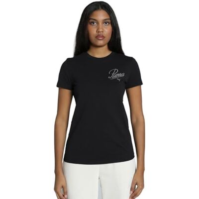 PUMA ESS Script Tee Black PUMA ESS Script Tee Black