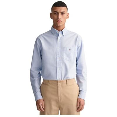 GANT Reg Oxford skjorta för män, ljusblå, XL GANT Reg Oxford skjorta för män, ljusblå, XL
