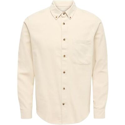 Only & Sons ONSGUDMUND Slim 1-PKT SOLID Shirt NOOS, Silverfoder, S Only & Sons ONSGUDMUND Slim 1-PKT SOLID Shirt NOOS, Silverfoder, S