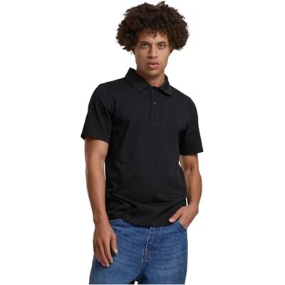 Urban Classics T-shirt för män, Sorona Polo Tee tillgänglig, storlekar S – 5XL, svart, XL Urban Classics T-shirt för män, Sorona Polo Tee tillgänglig, storlekar S – 5XL, svart, XL