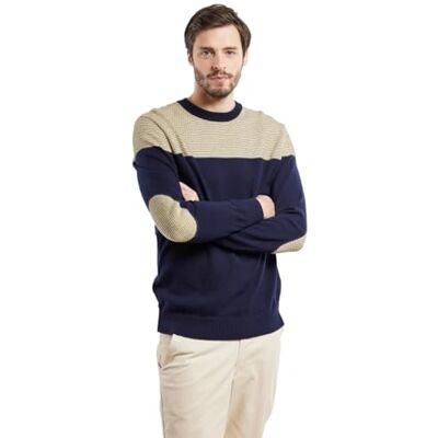Armor-lux Armor Lux J7 Deauville långärmad Jacquardtröja, Navy Deep/vit/samoansk S, L Armor-lux Armor Lux J7 Deauville långärmad Jacquardtröja, Navy Deep/vit/samoansk S, L
