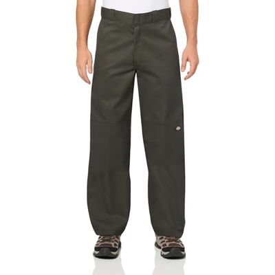 Dickies Loose Fit Double Knee Work Pants, Olive Green, 28 30 Dickies Loose Fit Double Knee Work Pants, Olive Green, 28 30