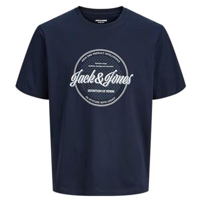 JACK & JONES Jjedover denim Tee Ss O-Neck Noos, marinblå blazer, XL JACK & JONES Jjedover denim Tee Ss O-Neck Noos, marinblå blazer, XL