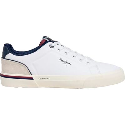 Pepe Jeans herr Kenton Campus M Sneak, vit (vit), 12 UK Pepe Jeans herr Kenton Campus M Sneak, vit (vit), 12 UK