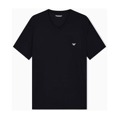Giorgio Armani mjuk modal v-ringad t-shirt svart S anpassad passform, Svart, S Giorgio Armani mjuk modal v-ringad t-shirt svart S anpassad passform, Svart, S