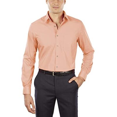 Van Heusen herrklänning skjorta anpassad poplin solid, Kammussla, 16.5 Neck / 34-35 Sleeve Van Heusen herrklänning skjorta anpassad poplin solid, Kammussla, 16.5 Neck / 34-35 Sleeve