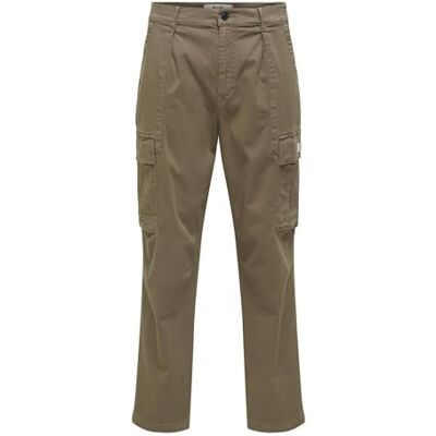 Only & Sons Onswills 0341 Tapered Cargo byxa, Falk, 30W / 34L Only & Sons Onswills 0341 Tapered Cargo byxa, Falk, 30W / 34L