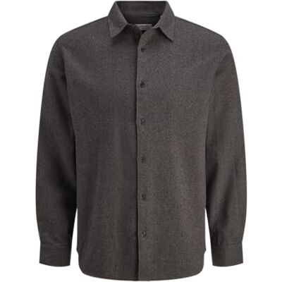 JJ REBEL Jrebike Melange Shirt Ls Sn, Choklad tårta, L JJ REBEL Jrebike Melange Shirt Ls Sn, Choklad tårta, L