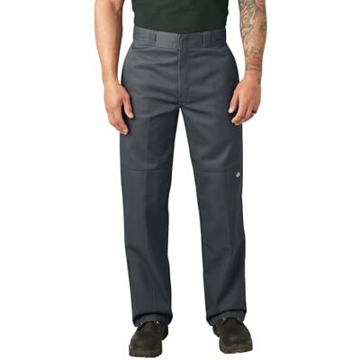 Dickies herr lös passform dubbla knän arbetsbyxor – hållbara twillbyxor för konstruktion och lager, Träkol, 36W / 30L Dickies herr lös passform dubbla knän arbetsbyxor – hållbara twillbyxor för konstruktion och lager, Träkol, 36W / 30L