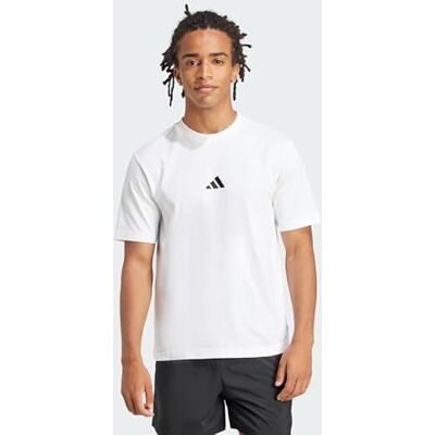 adidas herr Essentials Small Logo Single Jersey Shirt, White/Black, XS adidas herr Essentials Small Logo Single Jersey Shirt, White/Black, XS