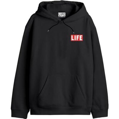Life Magazine Huvtröja för herr, svart, S Life Magazine Huvtröja för herr, svart, S