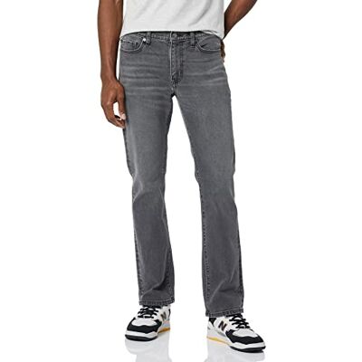 Amazon Essentials Men's Bootcut-jeans smal passform, Tvättad grå, 40W / 32L Amazon Essentials Men's Bootcut-jeans smal passform, Tvättad grå, 40W / 32L