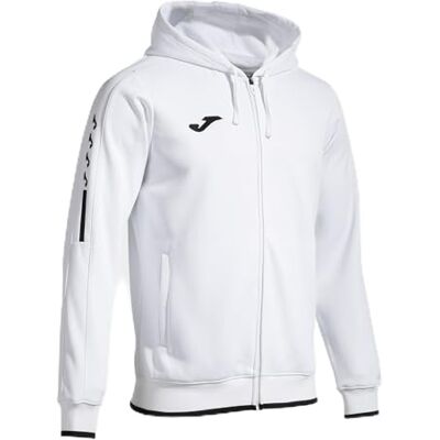 Joma Tröja för män Olympiad Huva Dragkedja, vit, 6XS Joma Tröja för män Olympiad Huva Dragkedja, vit, 6XS